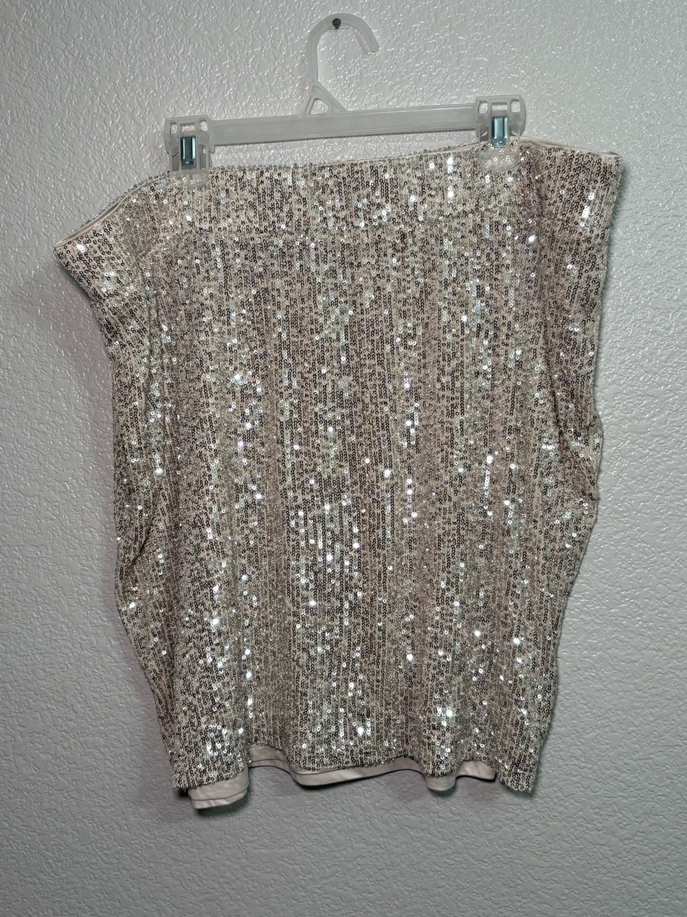 🩶 Torrid Size 3 Champagne Sparkly Sequin Skirt